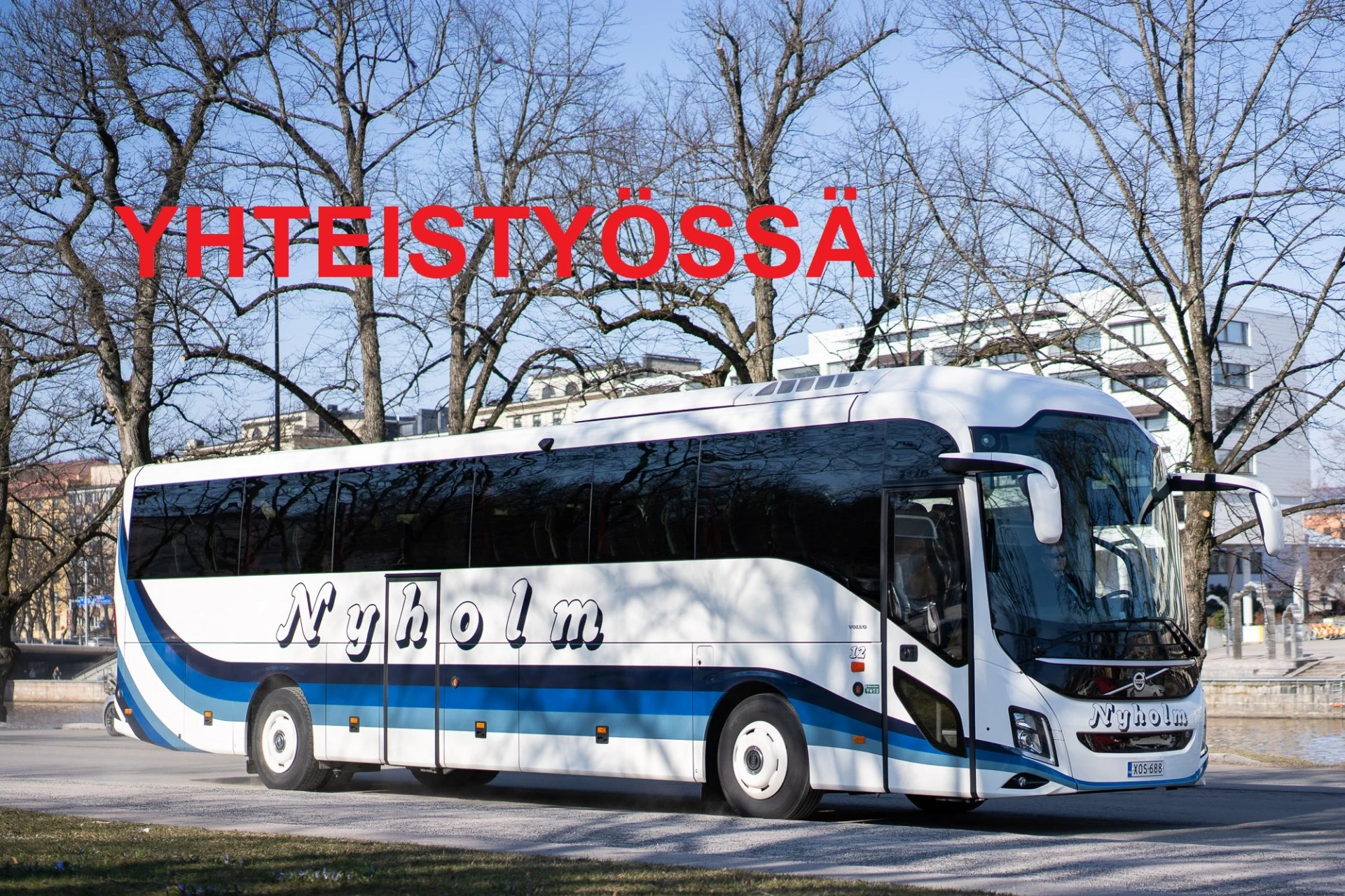 Matkabussi Kööpenhaminan bussimatkalla – oma bussi mukana koko reitin