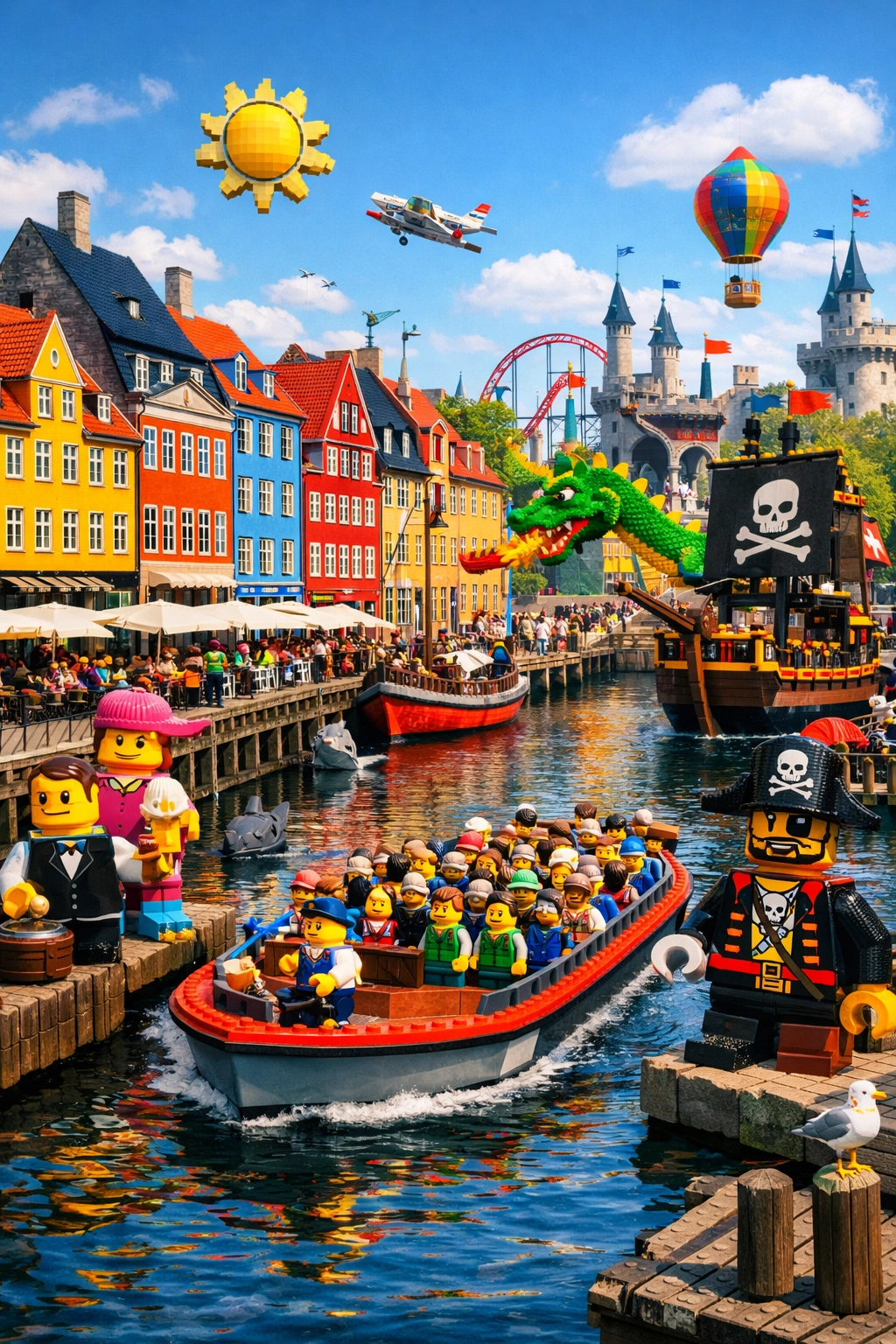 Kööpenhamina ja Legoland 2026 bussimatka Turusta – Nyhavn ja LEGO-hahmot